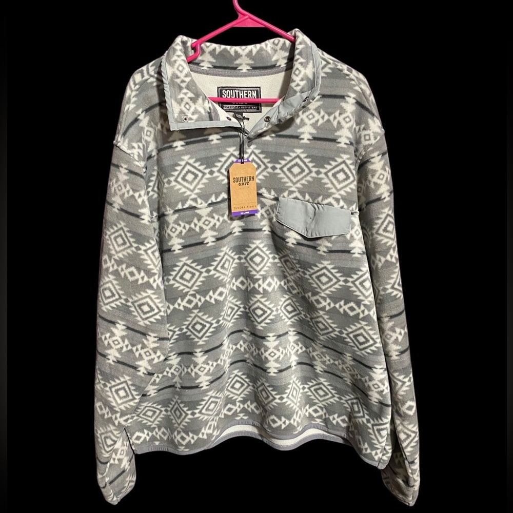 Mens Southern Grit outfitters fleece jacket pullover